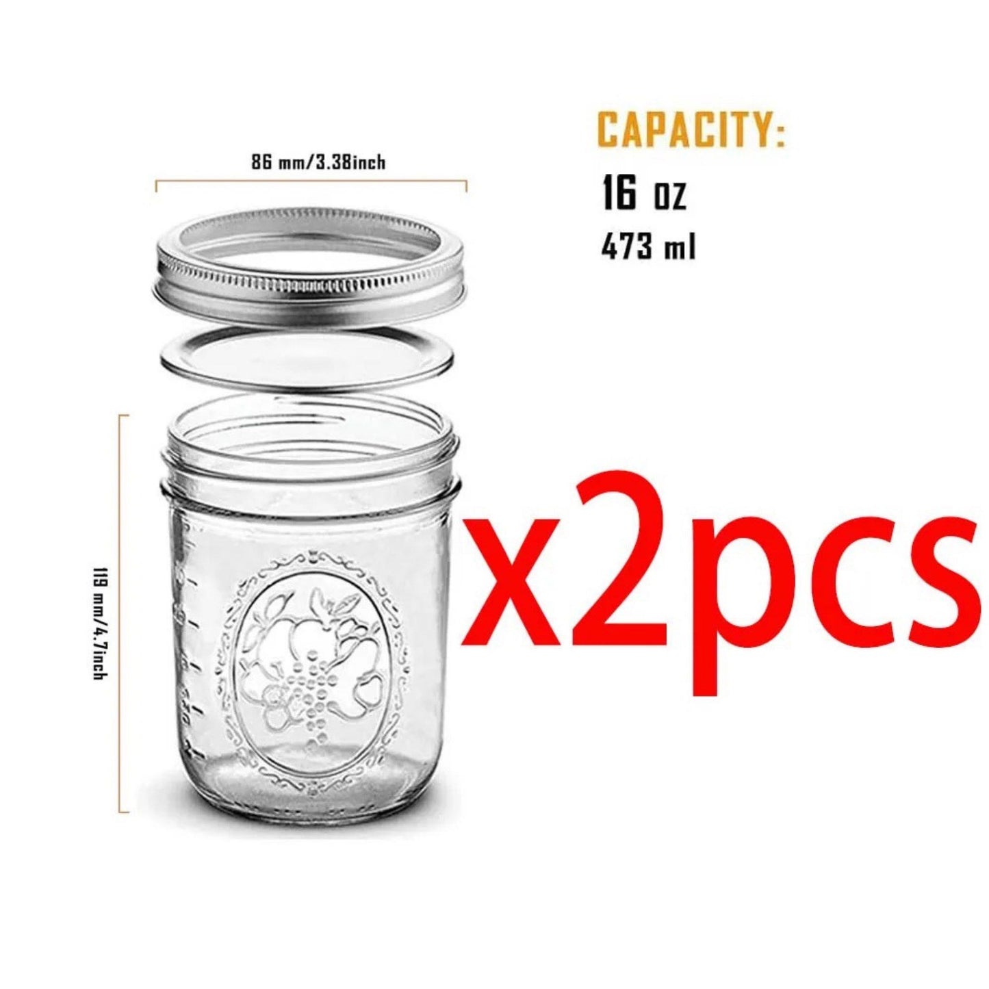Bocaux Avolis 475ML × 2